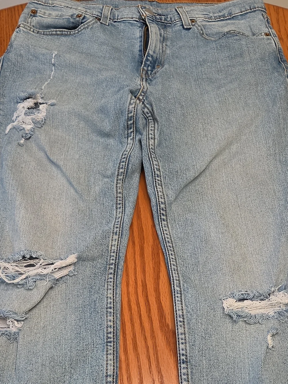 Levi's 511 Distressed Slim Fit Men’s Jeans - Light Blue